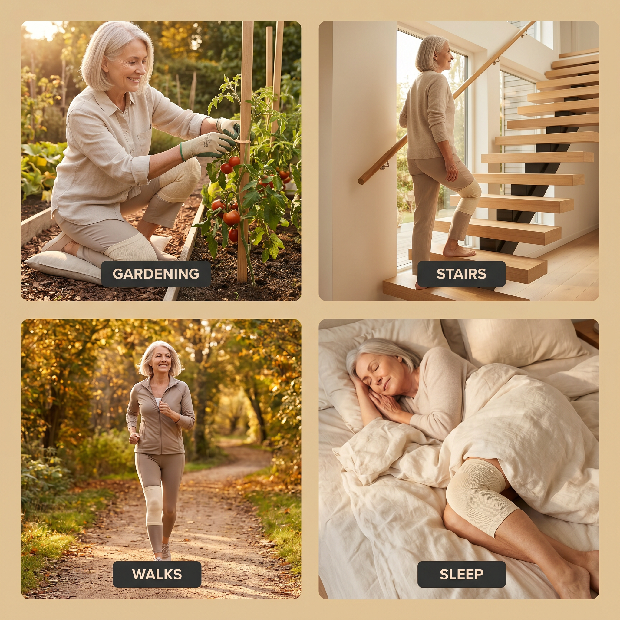 BambooFlex worn through gardening stairs walks and sleep